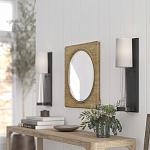 Бра на прозрачном штативе с тканевым абажуром в форме цилиндра Conciseness варинант исполнения - 5 | Loft Concept в Твери