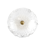 Бра в форме прозрачного стеклянного цветка с рельефной текстурой Textured Glass варинант исполнения - 3 | Loft Concept в Твери