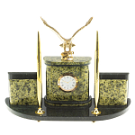 Настольный письменный набор из змеевика и бронзы с декором в виде орла Successful Leader варинант исполнения - 1 | Loft Concept в Твери