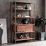 Стеллаж в гостиную для книг Moon Walnut Furniture варинант исполнения - 4 | Loft Concept в Твери