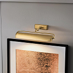 Светильник для картин цвета состаренная латунь с широким плафоном на прямоугольном основании Elstead Lighting варинант исполнения - 12 | Loft Concept в Твери