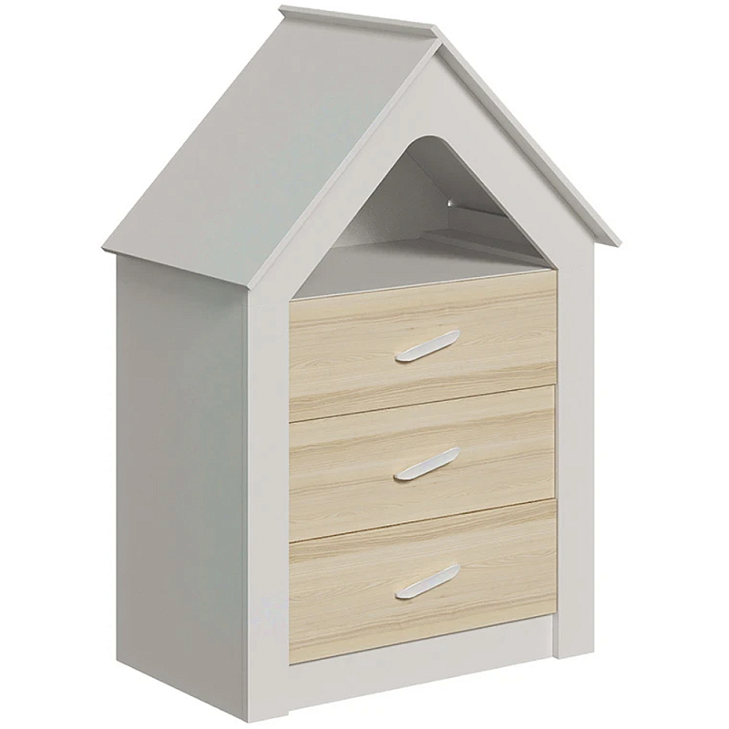 Комод в детскую Tiny Town Chest of Drawers Бежевый Белый Зеленый шалфей Розовый Комод в детскую Tiny Town Chest of Drawers Бежевый Белый Зеленый шалфей Розовый в Твери | Loft Concept
