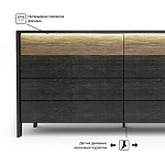Комод 8 ящиков с подсветкой на рельефном фасаде Warm Industrial варинант исполнения - 6 | Loft Concept в Твери