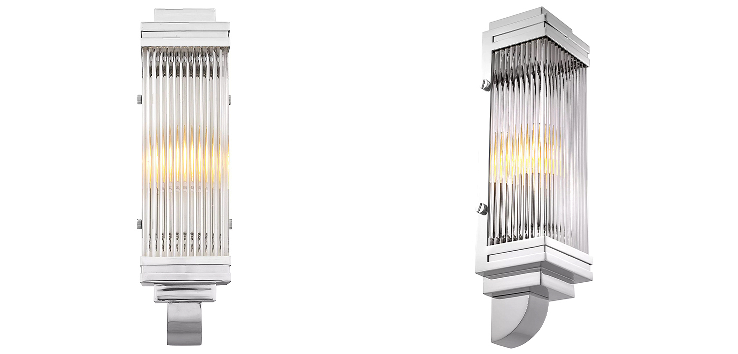 Бра Eichholtz Wall Lamp Bassett Nickel Бра Eichholtz Wall Lamp Bassett Nickel - Loft-Concept в Твери