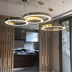 Люстра Light Ring Horizontal Латунь варинант исполнения - 3 | Loft Concept в Твери