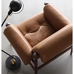 Кресло с деревянным каркасом и обивкой из натуральной кожи Medieval Furniture варинант исполнения - 5 | Loft Concept в Твери