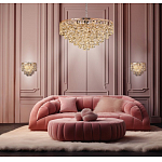 Люстра каскадная с подвесками в форме колец Galaxy of Light варинант исполнения - 8 | Loft Concept в Твери