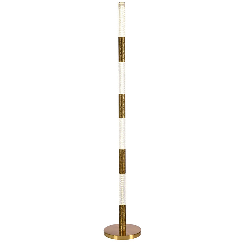 Торшер латунь Dew Drops Tube Brass One Floor Lamp Латунь Прозрачный в Твери | Loft Concept 