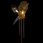 Бра с 2-мя плафонами из стекла и металла и вертикальными подвесками Gilded Mirage  варинант исполнения - 6 | Loft Concept в Твери