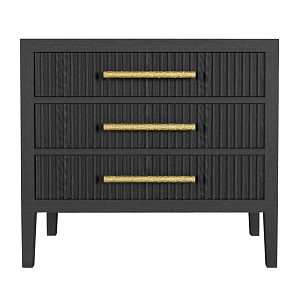 Тумба Primo  с тремя ящиками шпон Черный дуб