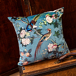 Подушка декоративная с изображением птицы в саду Chinoiserie Birds in the Garden Cushion варинант исполнения - 2 | Loft Concept в Твери