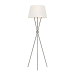 Торшер на трех тонких перекрещенных ножках с белым конусным абажуром из льна Feiss варинант исполнения - 5 | Loft Concept в Твери