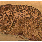 Картина с изображением Леопардов Leopards by stream варинант исполнения - 2 | Loft Concept в Твери