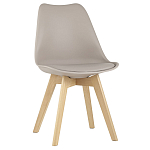 Стул с основой из пластика и мягким сиденьем Arvika Beige варинант исполнения - 1 | Loft Concept в Твери