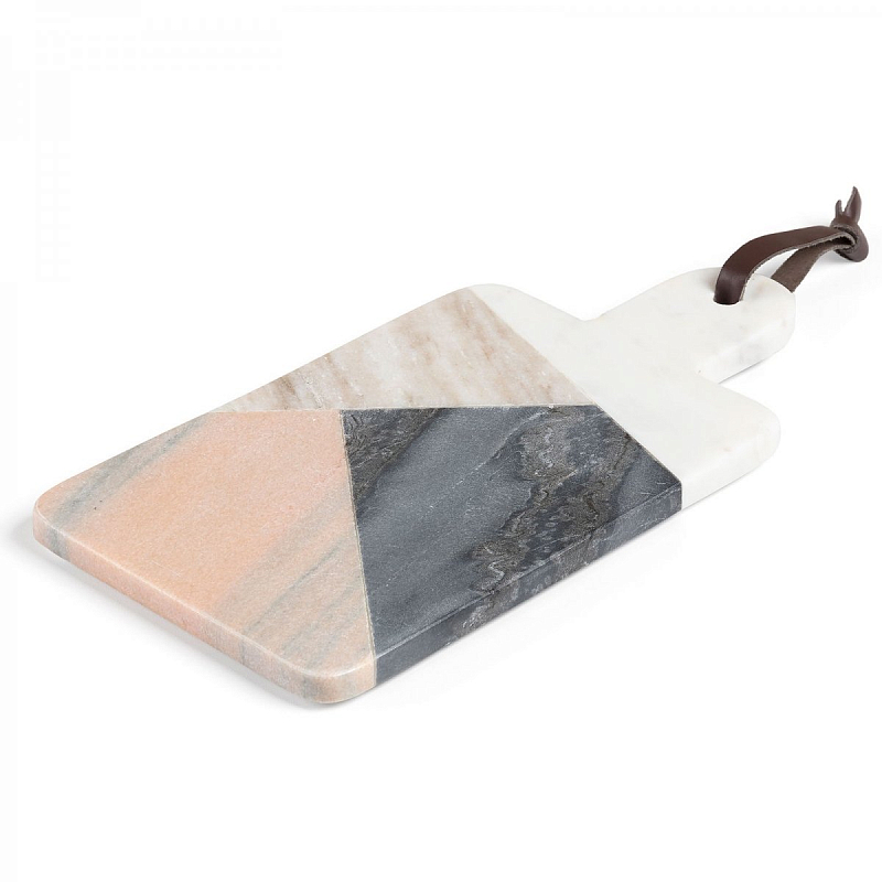 Разделочная доска Marble Triangles Розовый (Rose) Серый Белый Разделочная доска Marble Triangles Розовый (Rose) Серый Белый в Твери | Loft Concept