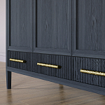 Большой Шкаф Primo Черный дуб с 3 дверьми и 3 выдвижными ящиками варинант исполнения - 5 | Loft Concept в Твери