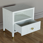 Прикроватная тумбочка с полкой Elsa Dreams White варинант исполнения - 2 | Loft Concept в Твери