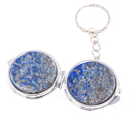 Зеркало брелок карманное двухстороннее из натурального камня Лазурит Stone Mirrors варинант исполнения - 6 | Loft Concept в Твери