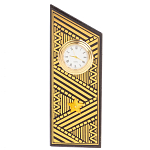 Часы подарочные настольные в виде погона Генерала из натурального камня Змеевик Gold Military Clock варинант исполнения - 7 | Loft Concept в Твери