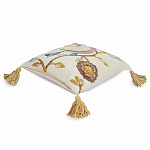 Чехол на подушку с кисточками и вышивкой птиц Ethnic mix Birds Square варинант исполнения - 1 | Loft Concept в Твери