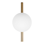 Бра с золотым основанием и белым плафоном в форме шара Bubble варинант исполнения - 4 | Loft Concept в Твери