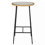Барный столик с круглой плетеной столешницей Wicker Table Top варинант исполнения - 1 | Loft Concept в Твери