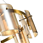 Люстра светодиодная с 8-ю цилиндрическими плафонами янтарного цвета из стекла и стали Andrea Сhandelier Amber варинант исполнения - 5 | Loft Concept в Твери