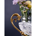 Чаша из прозрачного рельефного стекла на бронзовой подставке Eden Garden варинант исполнения - 3 | Loft Concept в Твери