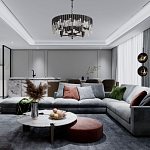 Люстра круглая из матового черного металла с подвесками из прозрачных стеклянных трубок Noir Tubes варинант исполнения - 12 | Loft Concept в Твери