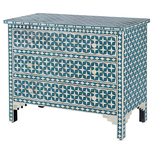 Комод Изумрудный узор BONE CHEST OF 3 DRAWER