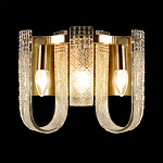 Бра с металлическим основанием золотого цвета и хрустальными подвесками Textured Glass варинант исполнения - 1 | Loft Concept в Твери