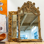 Зеркало настенное в ажурной раме с эффектом старины Classic Ornament Mirror варинант исполнения - 2 | Loft Concept в Твери