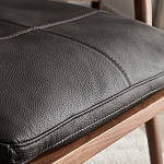 Кресло c каркасом из массива дерева и мягкой кожаной обивкой Walnut Armchair варинант исполнения - 7 | Loft Concept в Твери