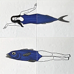 Плитка с узором Рыба пловчиха варинант исполнения - 2 | Loft Concept в Твери