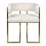 Стул букле бежевый с каркасом цвета матовое золото Tactility варинант исполнения - 1 | Loft Concept в Твери