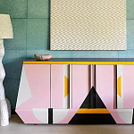 Дизайнерский комод с геометрическим рисунком Arredi варинант исполнения - 3 | Loft Concept в Твери