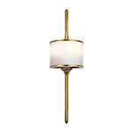 Бра вертикальное с белым полукруглым плафоном и длинным стержнем S Kichler варинант исполнения - 1 | Loft Concept в Твери