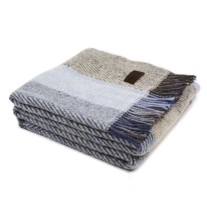 Плед VADSO SPINA 1002 Marzotto Серый Голубой в Твери | Loft Concept 