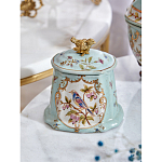 Шкатулка голубого цвета с рисунком и состаренным эффектом Eden Garden варинант исполнения - 9 | Loft Concept в Твери