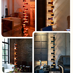 Торшер с каркасом из множества полок Links варинант исполнения - 3 | Loft Concept в Твери