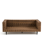 Трехместный садовый диван из плетеного пластика Matteo варинант исполнения - 8 | Loft Concept в Твери