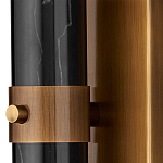 Бра цилиндрической формы чёрного цвета с 2-мя плафонами Marble Glow варинант исполнения - 4 | Loft Concept в Твери