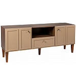 ТВ-тумба бежевая из массива бука с 2-мя дверками и ящиком Wenge Light варинант исполнения - 1 | Loft Concept в Твери