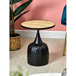 Приставной столик с факутрным черным основанием Ethiopia варинант исполнения - 2 | Loft Concept в Твери