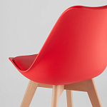 Стул с основой из пластика и мягким сиденьем Arvika Red варинант исполнения - 6 | Loft Concept в Твери