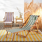 Шезлонг из акации и ткани Venezuela варинант исполнения - 10 | Loft Concept в Твери