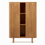 Буфет из ясеневого шпона с открытыми полками и 2-мя раздвижными дверями Toinette варинант исполнения - 2 | Loft Concept в Твери