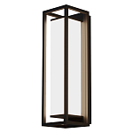 Уличный настенный светильник прямоугольный с чёрной рамкой Geometric Glow варинант исполнения - 1 | Loft Concept в Твери