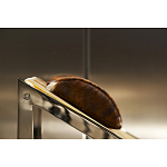 Дизайнерское кресло на металлическом каркасе с подставкой для ног Poltronova Mies Armchair варинант исполнения - 14 | Loft Concept в Твери