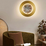 Бра в форме диска цвета латунь Brass Borders варинант исполнения - 4 | Loft Concept в Твери